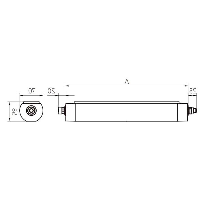 功率20W、尺寸A=790 mm x 70 mm、MQAL-30-LWN、A70331